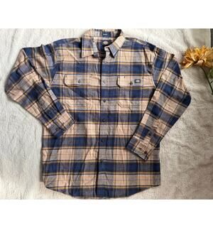 Dickies Relaxed Fit Flannel Shirt Size Medium